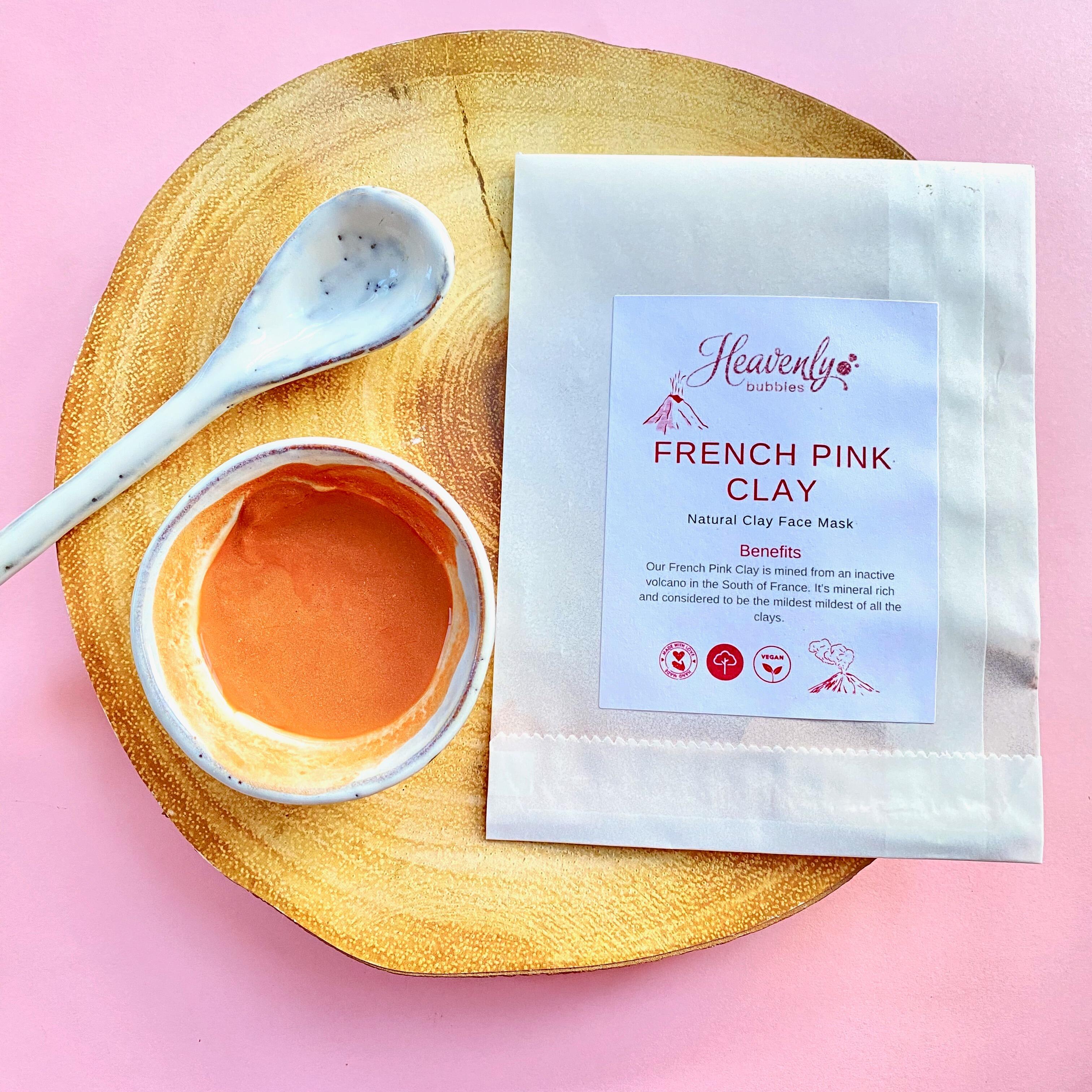 Natural Vegan Pink Clay Mask Powder – Softening Skincare UK