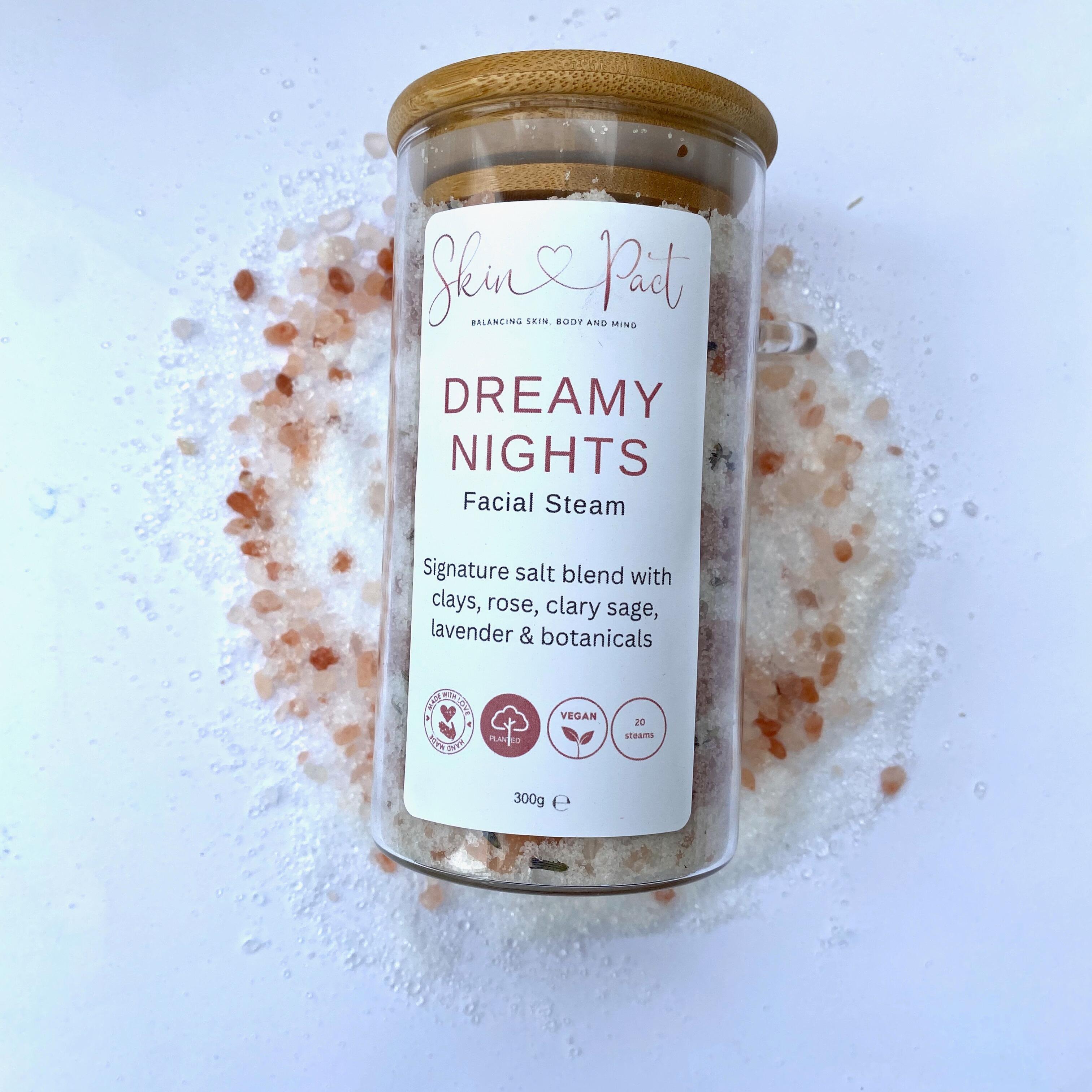 Soothing and hydrating Dreamy Nights facial steam for glowing skin, UK