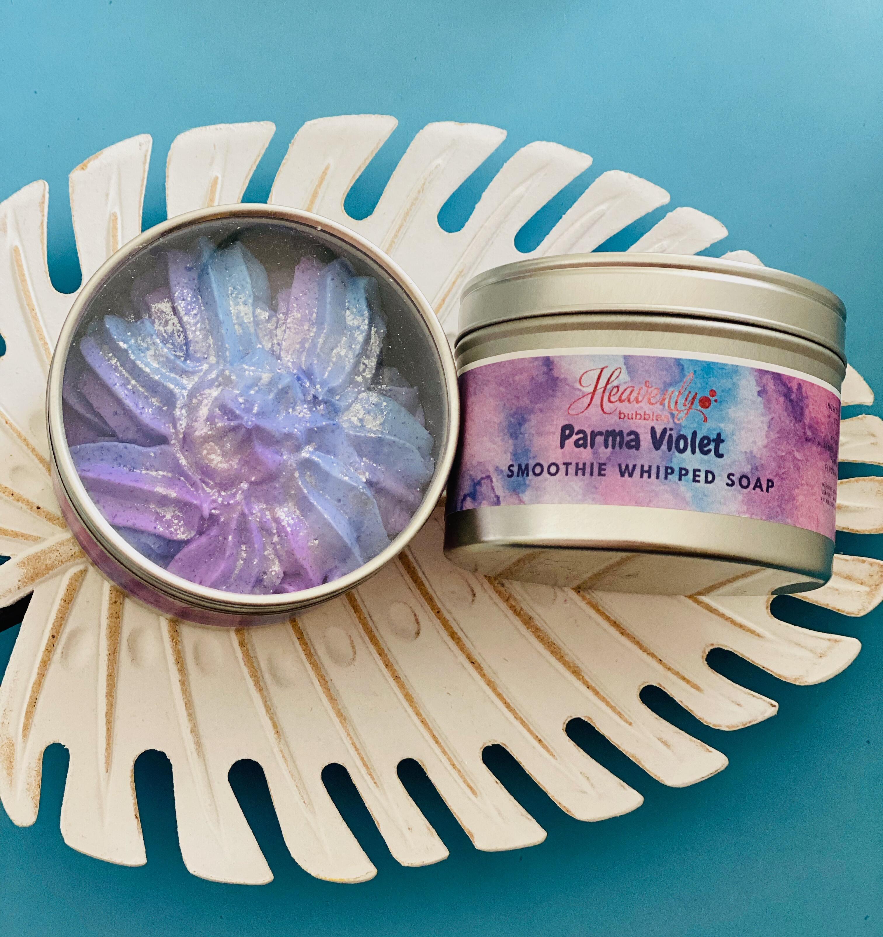 handmade parma violet whipped soap uk