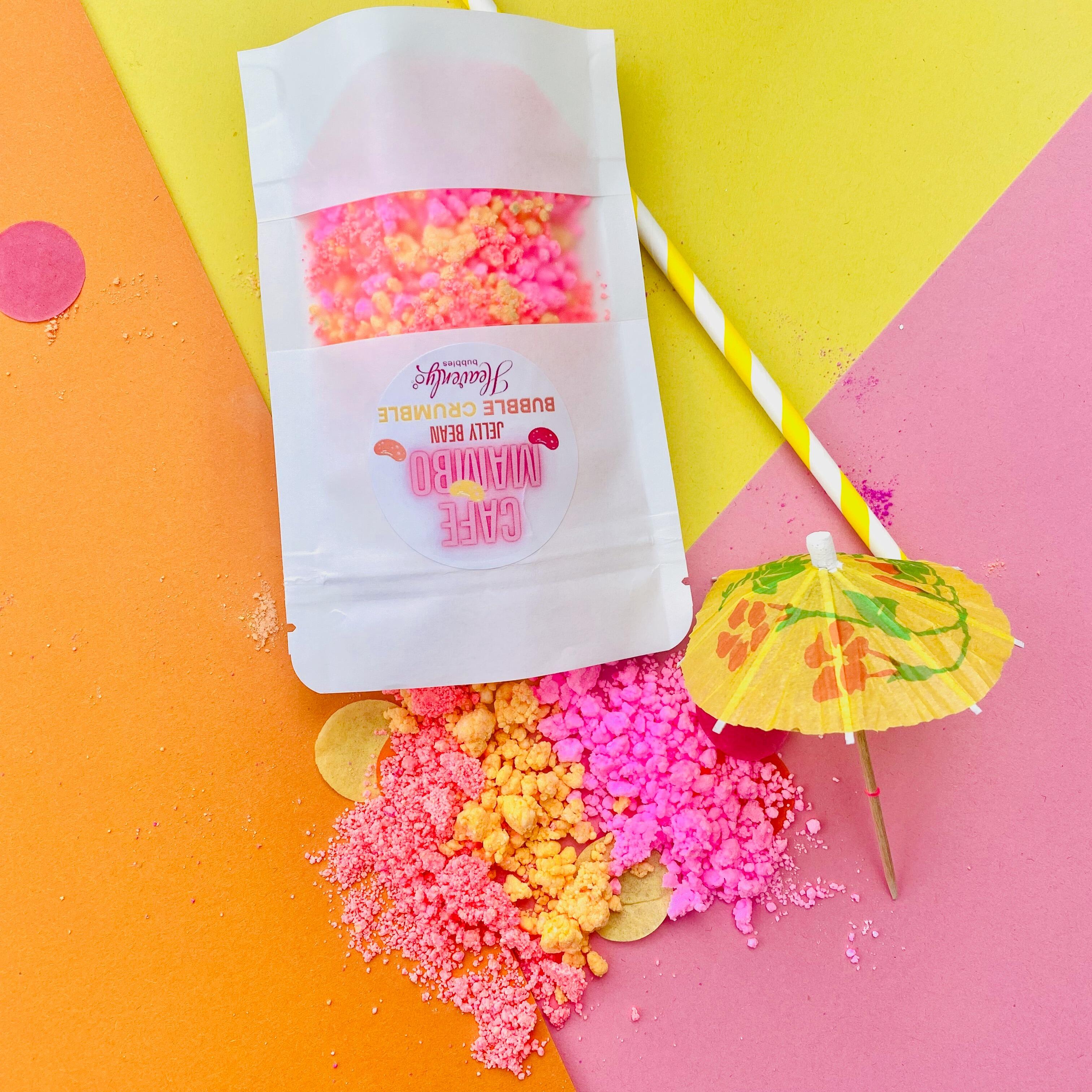 Jelly Bean scented bath crumble in vibrant sweet shop colours