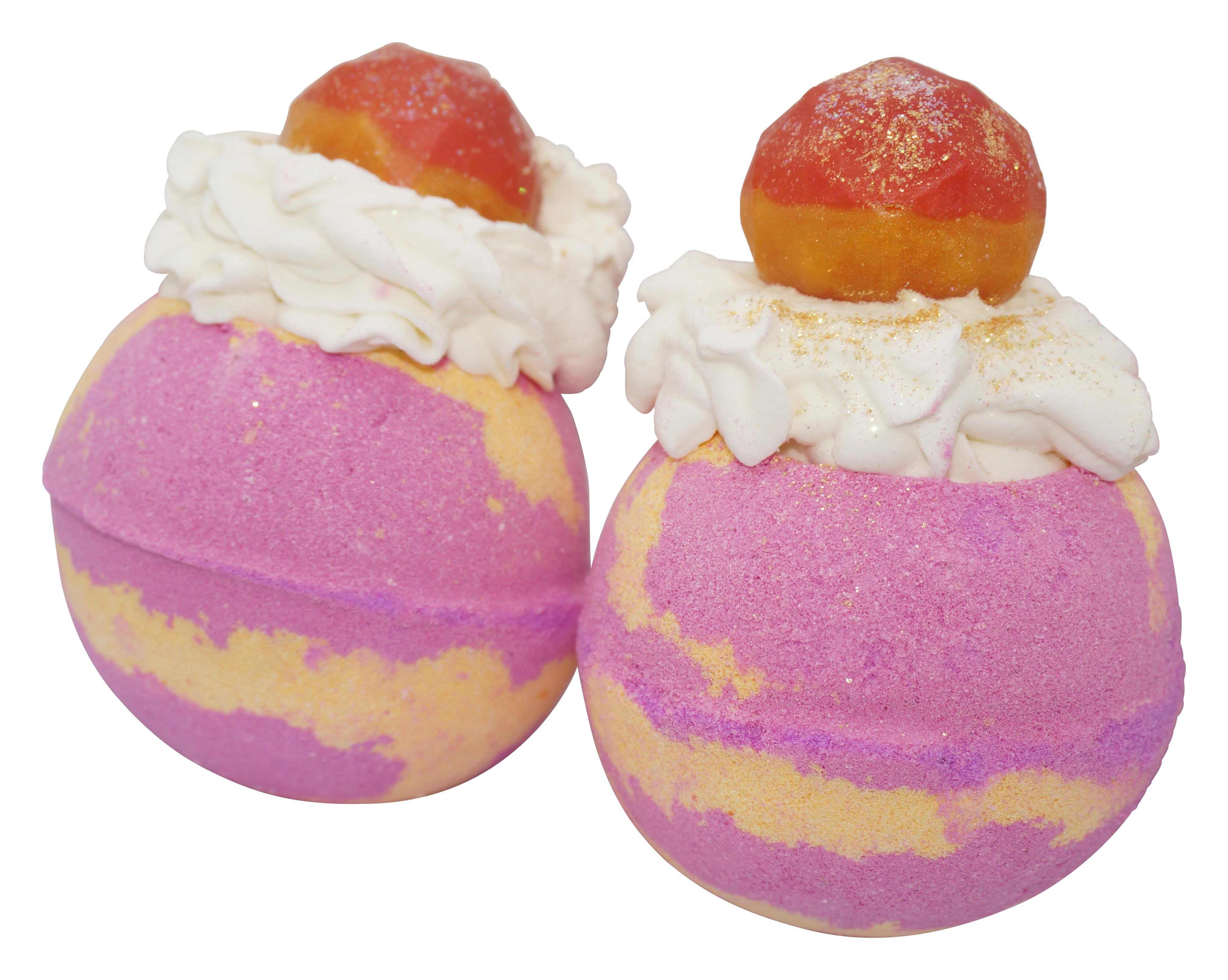 rhubarb & custard bath bomb