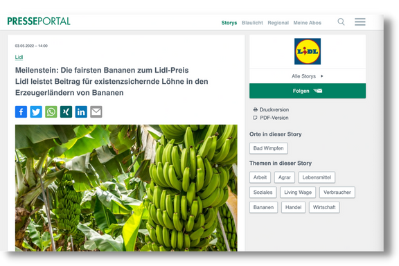 Lidl wants to offer the most fair bananas: The company plans to be the first retailer in Germany to only offer its customers ban