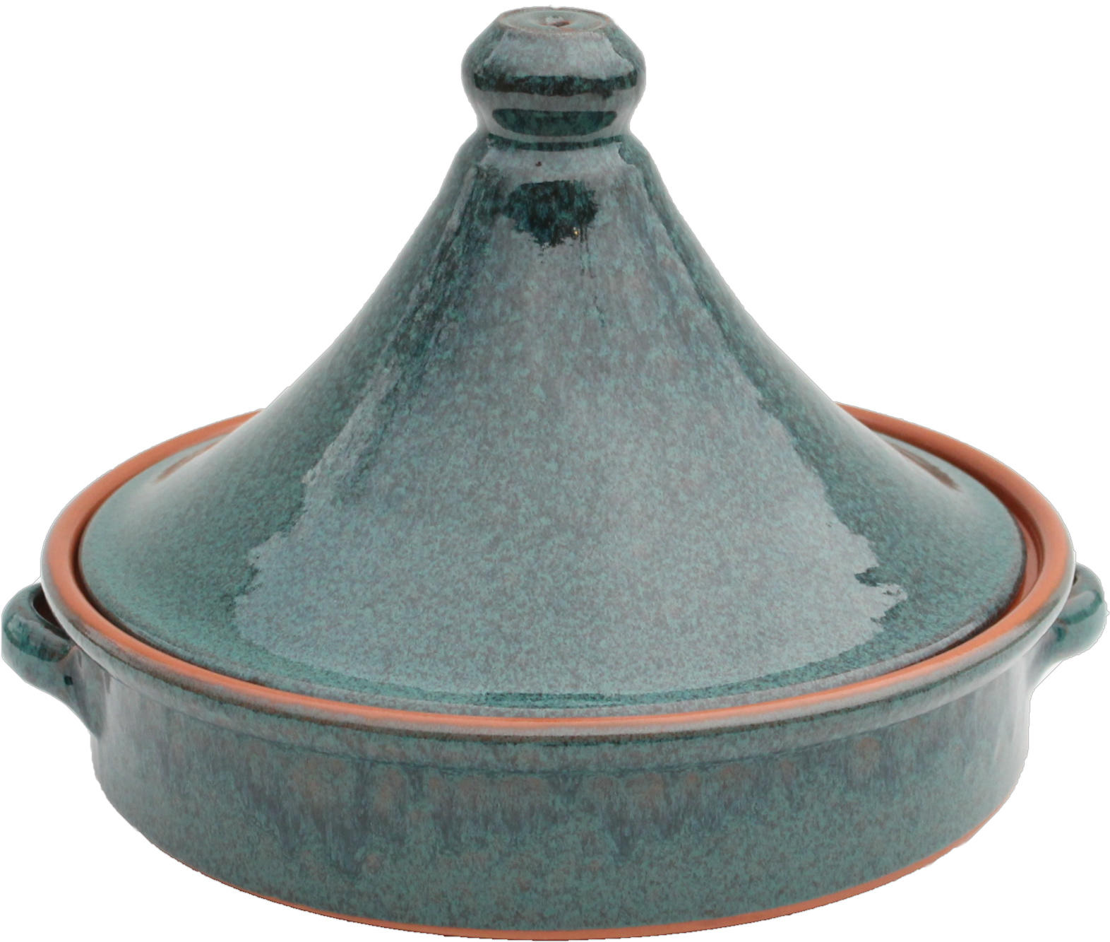 Amazing Cookware 25cm Terracotta Tagine in Peacock Green 