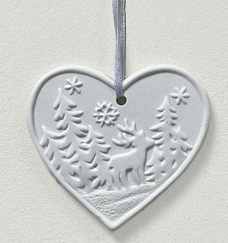 ceramic christmas heart decoration