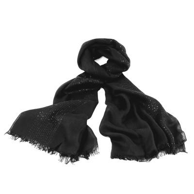 sequin scarf black