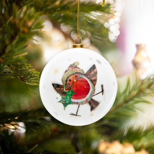 bug art robin bauble