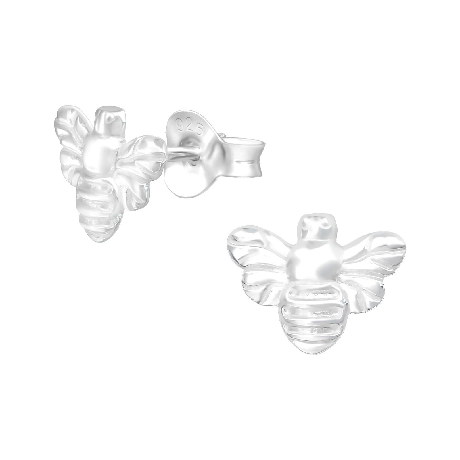 sterling silver bee studs