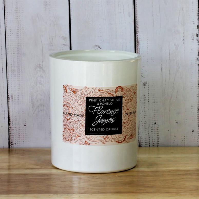 pink fizz and pomelo glass candle