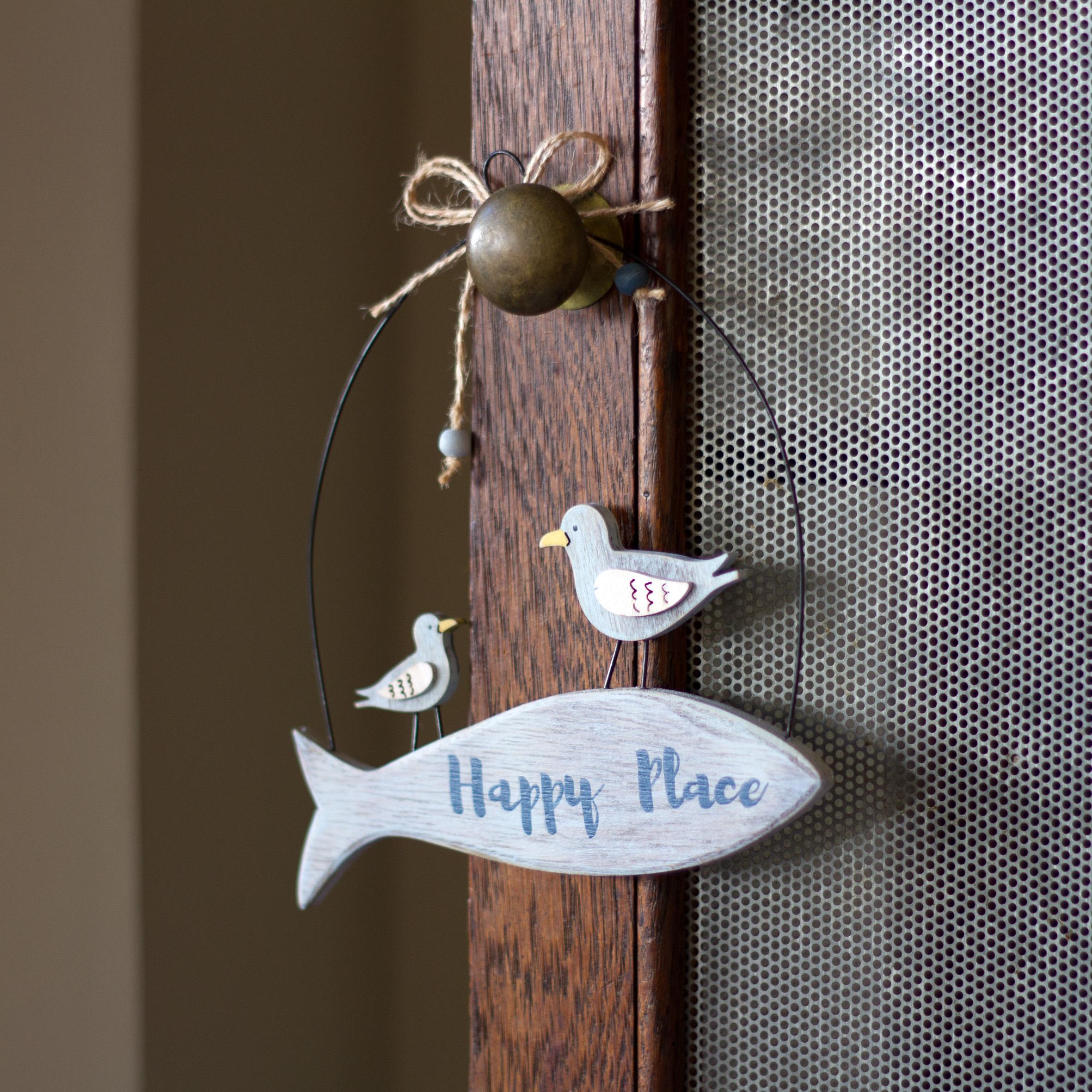 Happy place hanging sign