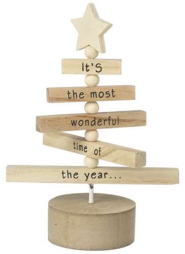 Wooden xmas tree decoration