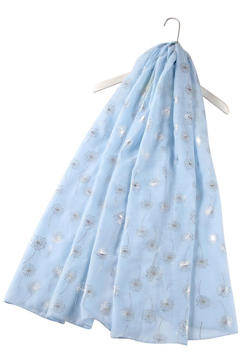 sky blue dandelion scarf