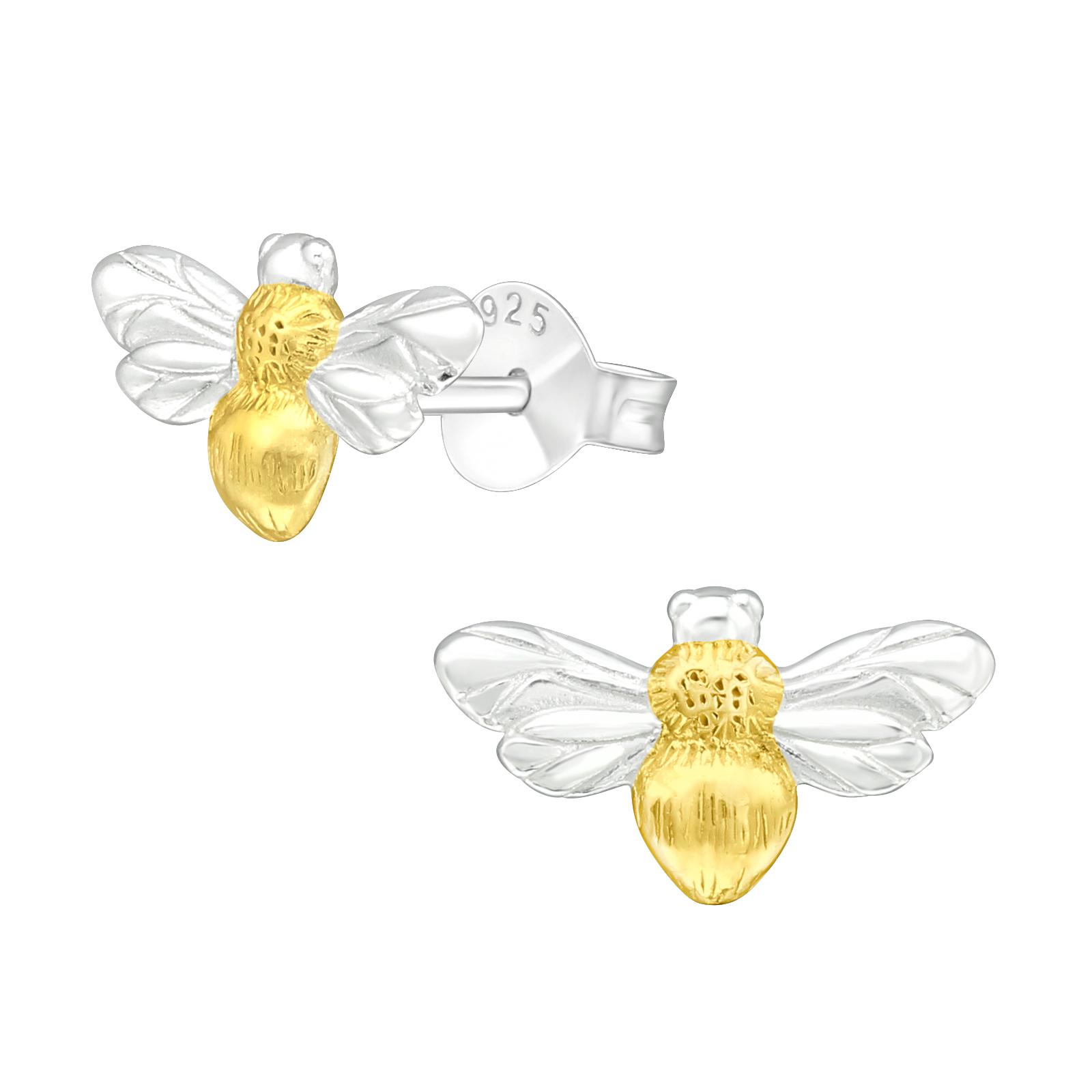 silver Bee earrings