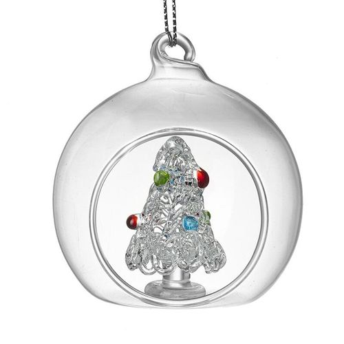 Glass bauble with Christmas Tree inside