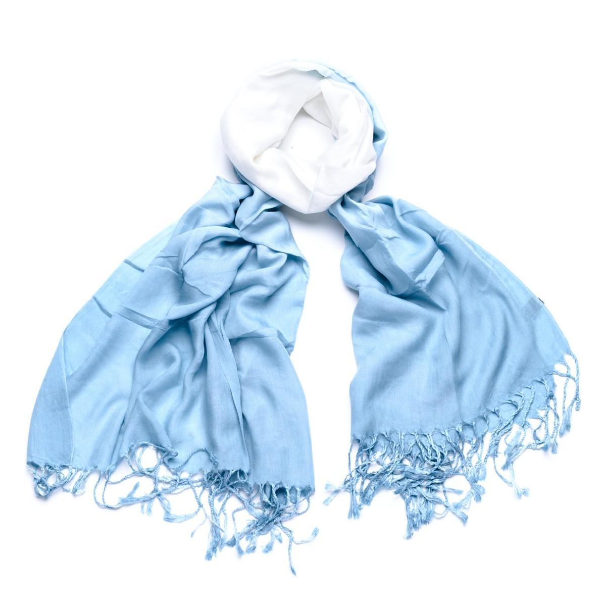 dip dye scarf blue