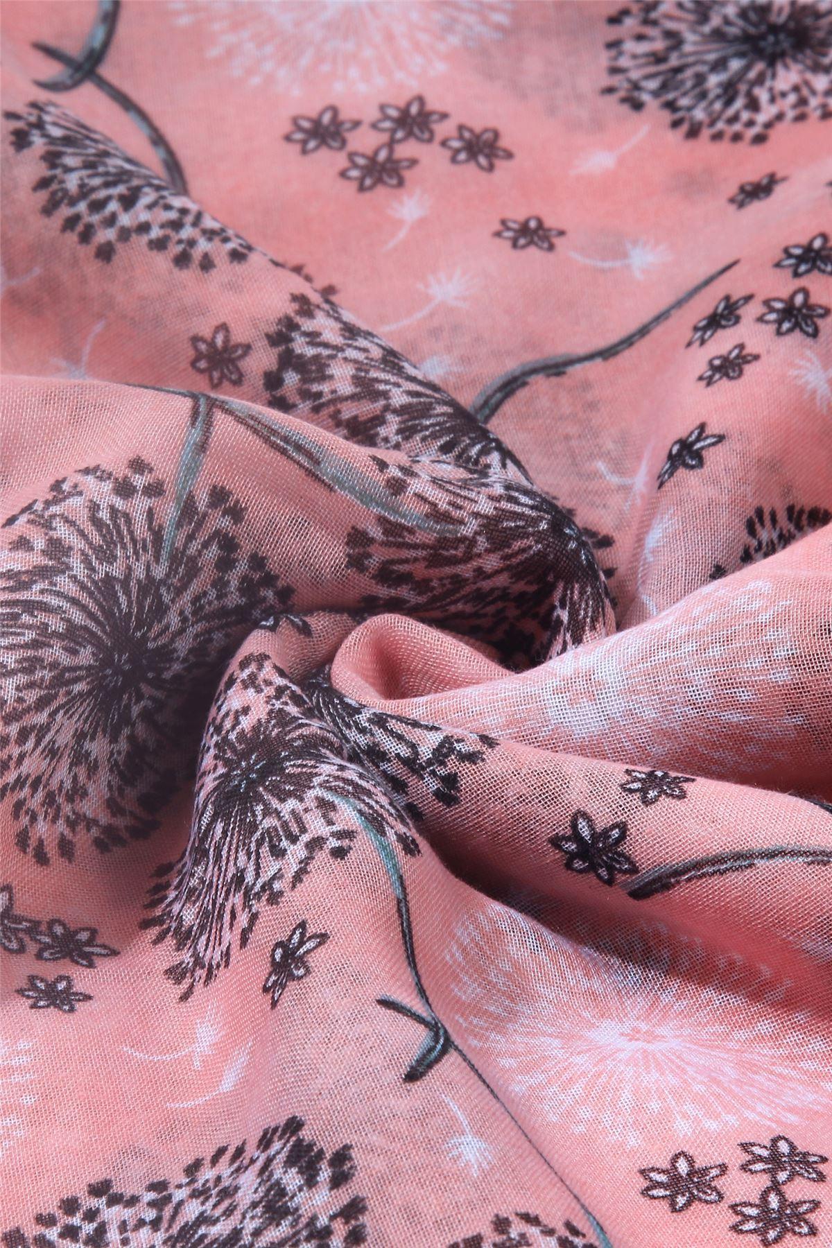 dandelion print scarf pink
