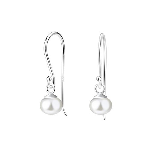 freshwater pearl drop earrings sterling silver