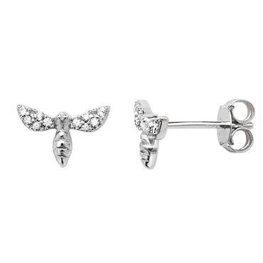 silver dragonfly stud earrings