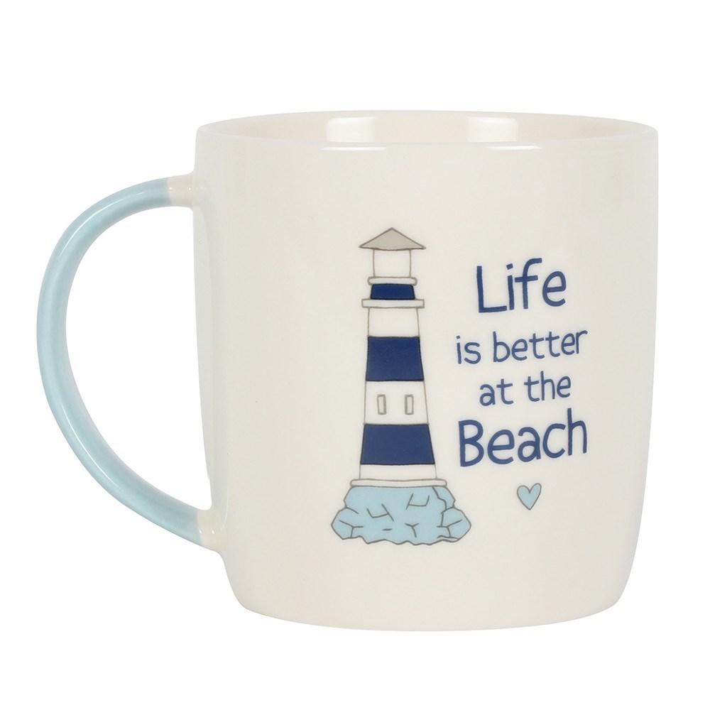 life is better at the beach mug