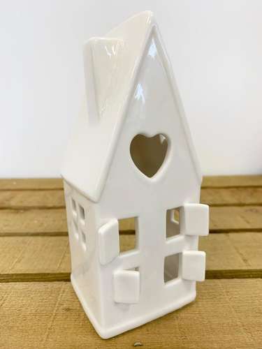 ceramic house tea light holder