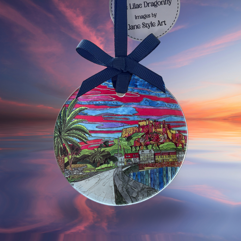 Gorey castle glass ornament