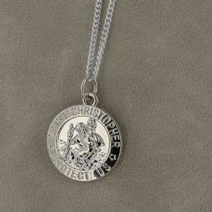 Silver Saint Christopher Necklace
