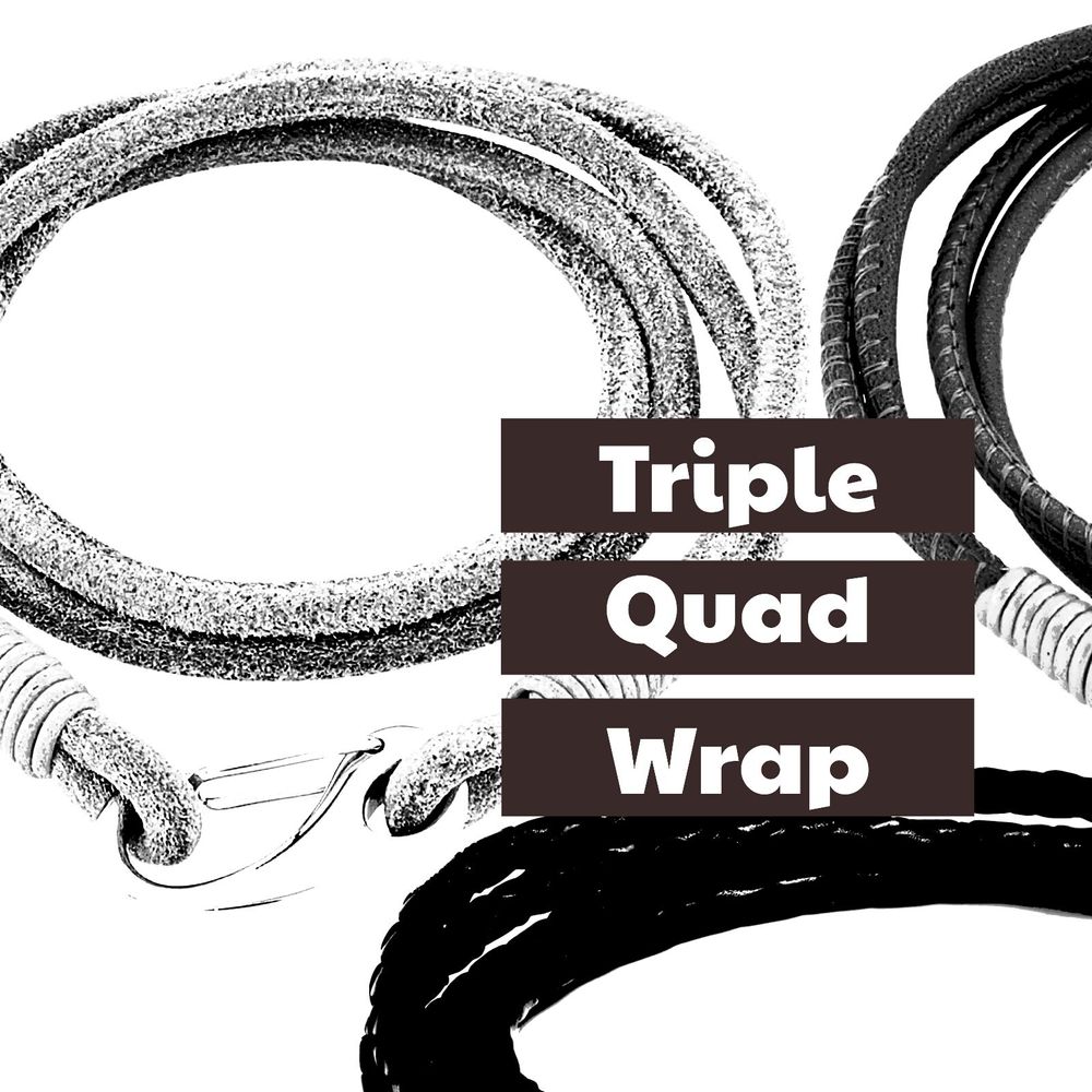Triple and Quad Wrap Leather Bracelets