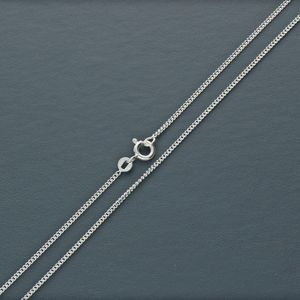 Sterling Silver 1.4mm Diamond Cut Trace Chain Necklace