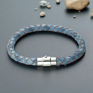 Men's or Boys Plaited Leather Bracelet in 9 colours and 4 sizes
