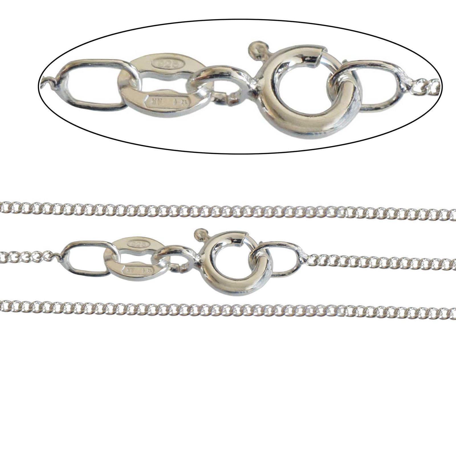 Italian made 925 Sterling Silver 1mm Curb Chains