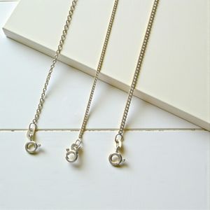 925 Silver Plated Curb and Trace Chains