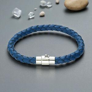 Men's or Boys Plaited Leather Bracelet in 9 colours and 4 sizes
