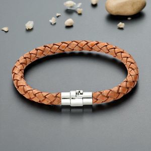 Men's or Boys Plaited Leather Bracelet in 9 colours and 4 sizes