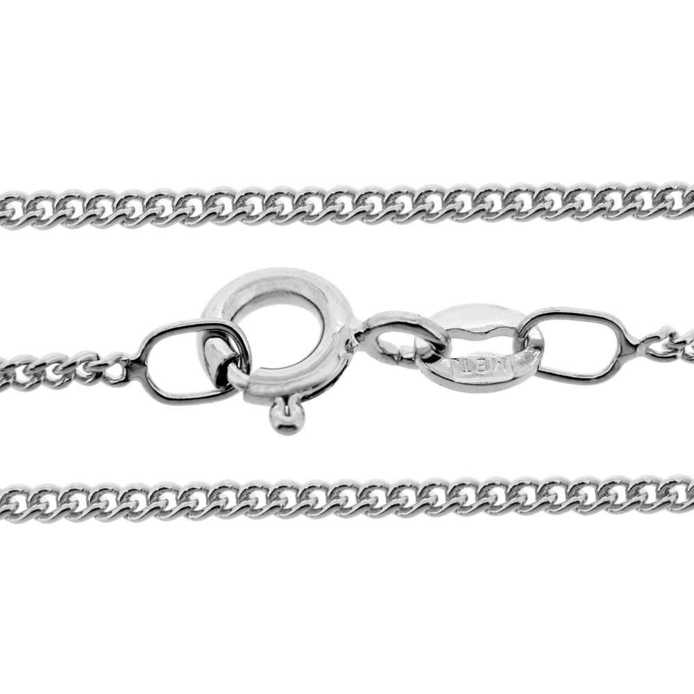 Italian made Organically E-coated 925 Silver Plated 1.4mm Curb Chains