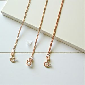 9ct Rose Gold Plated Curb and Trace Chains