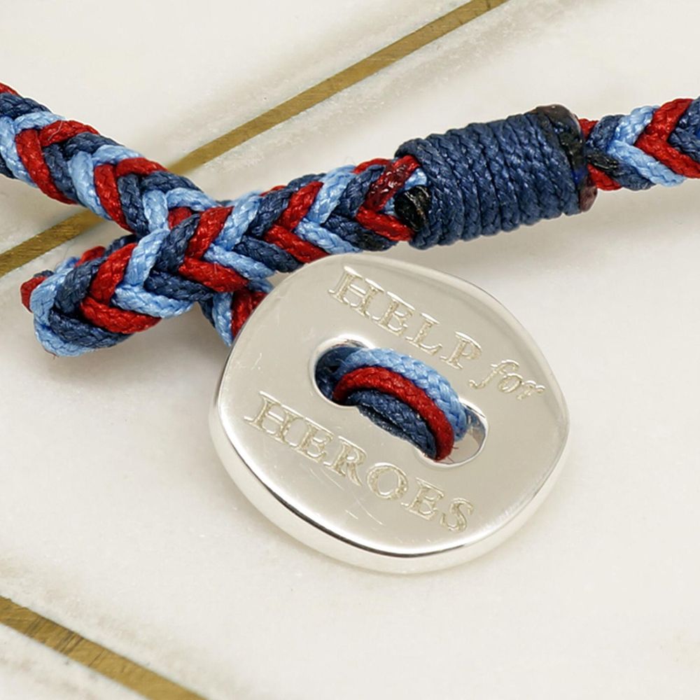 Official Help For Heroes Leather and Cord Bracelets suitable for Men and Women.