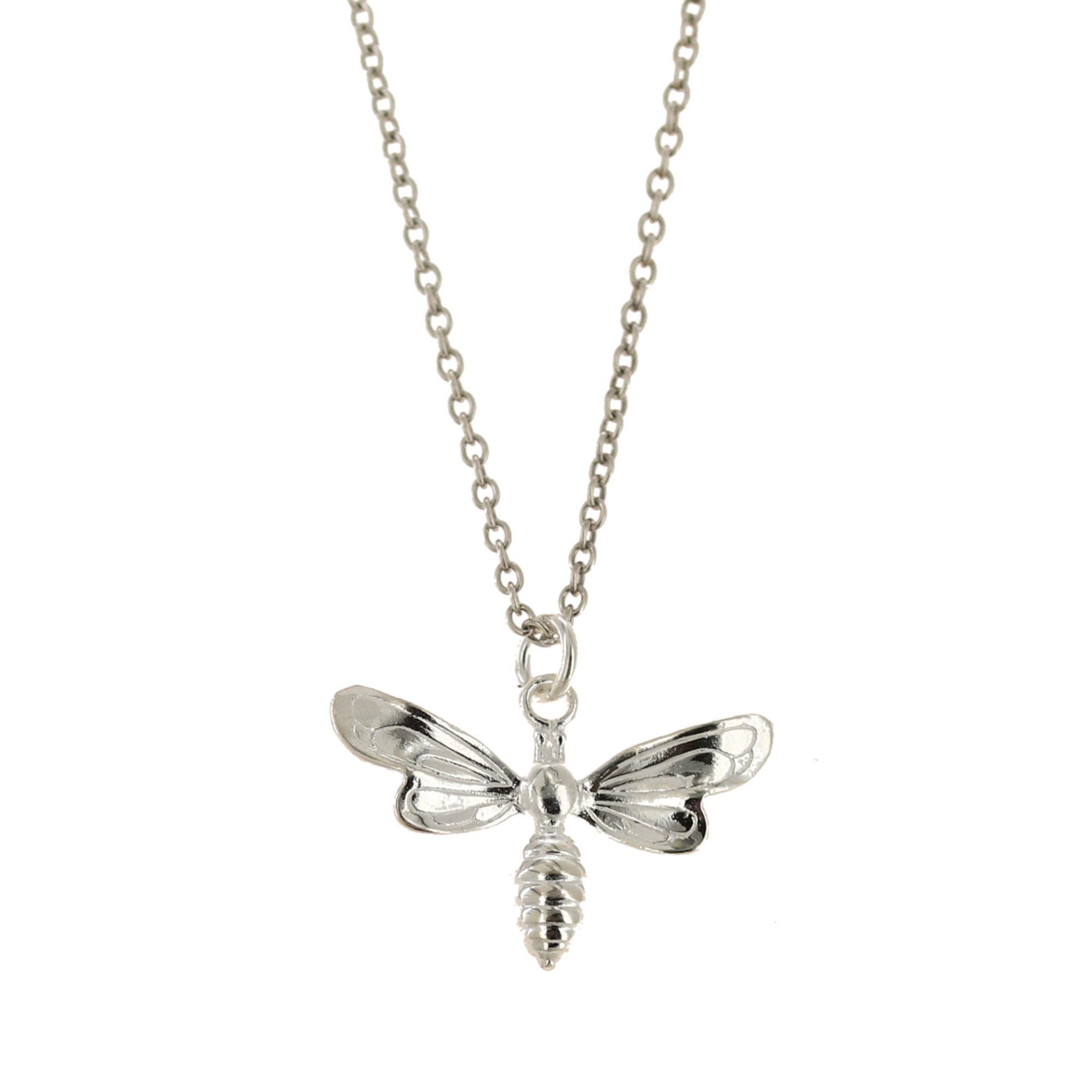 3D Sterling Silver Honey Bee Pendant or make it a necklace with an optional Chain.
