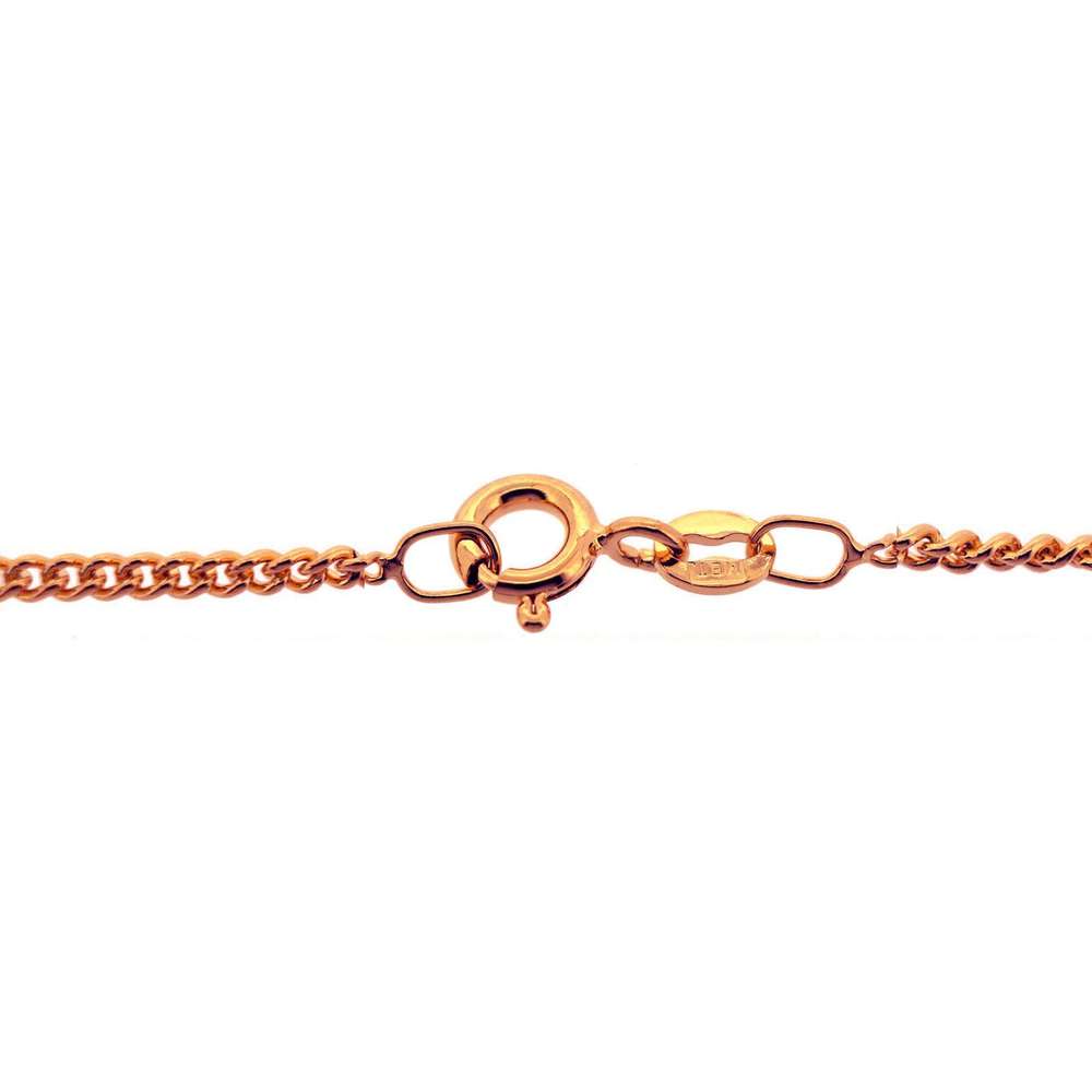 Italian made Organically E-coated 9ct Rose Gold Plated 1.8mm Curb Chains