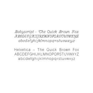 Helvetica and Babyscript
