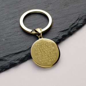 Gold Saint Christopher Keyring