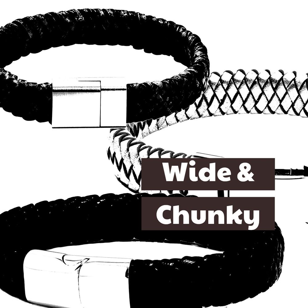 Wide and Chunky Leather Bracelets