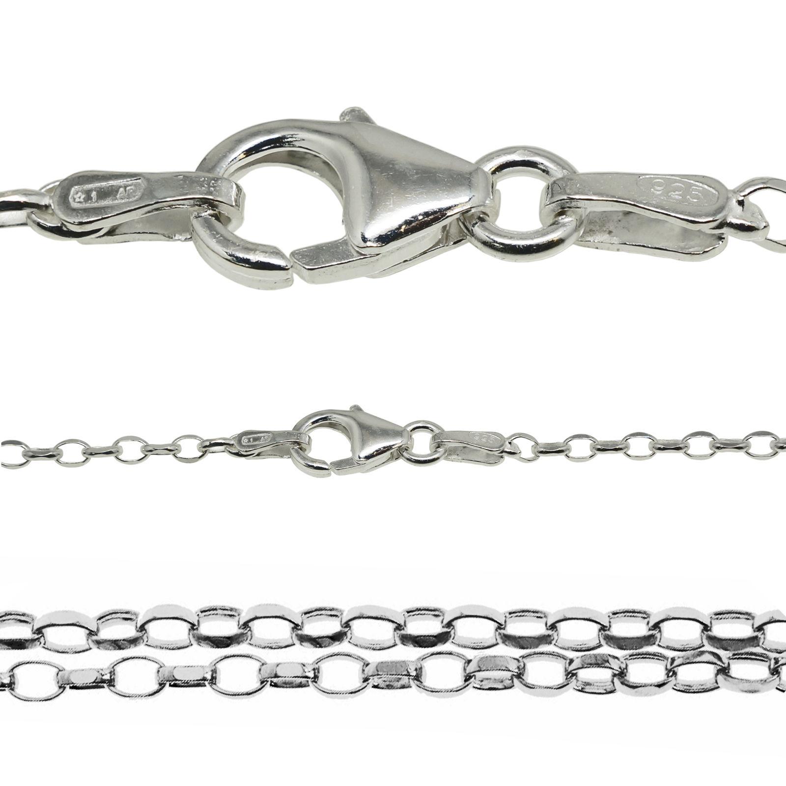 Italian made Diamond Cut 925 Sterling Silver 1.5mm Belcher Chains