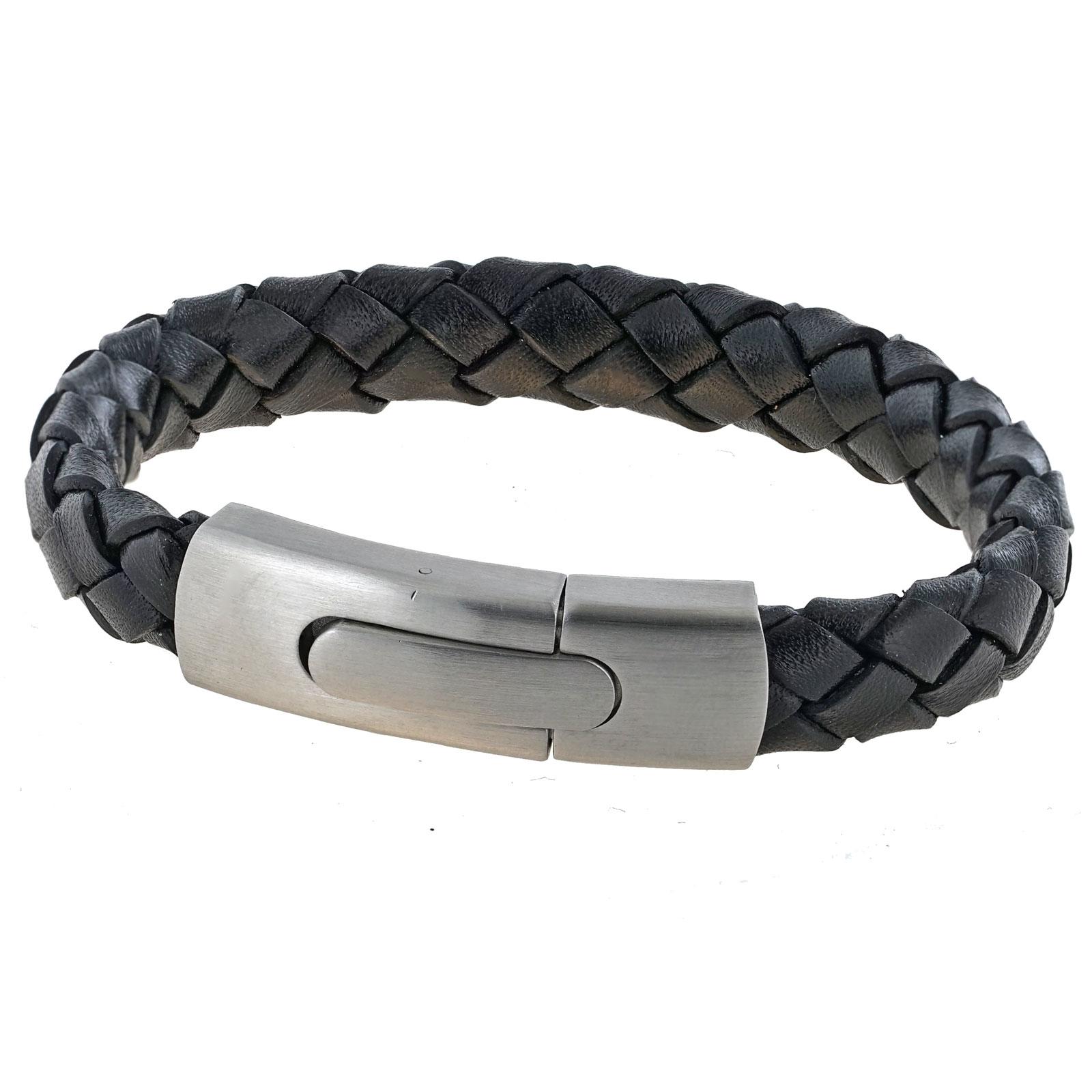 DAINTY Open Grid Vintage Genuine Leather Bracelet – Adjustable 6-8.3", Men/Women, Nickel-Free