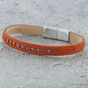 Personalised Leather ID Bracelet for her