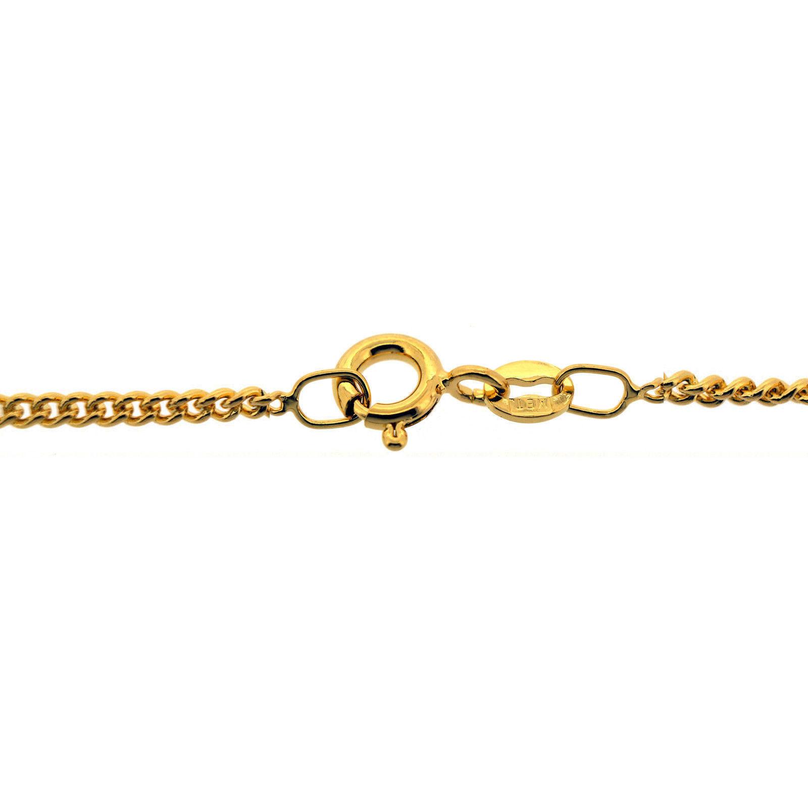 Italian made Organically E-coated 9ct Gold Plated 1.8mm Curb Chains
