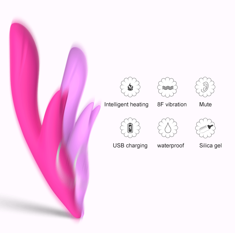 Lara 8 Function Rechargeable Waterproof Auto Warming G-Spot Rabbit Vibrator by Libotoy 3