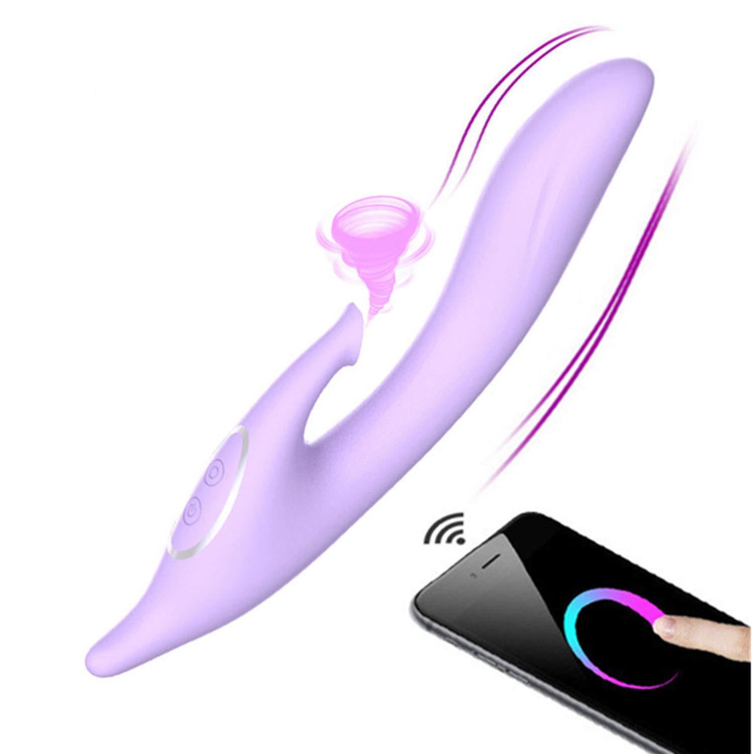 Lala APP Remote Control Rechargeable Waterproof Auto Warming Suction Vibrator by Libotoy 1