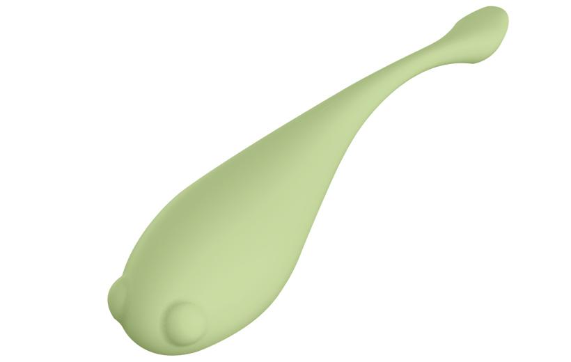 Lucy 8 Function Rechargeable Waterproof Silicone Love Egg Vibrator Green by Libotoy