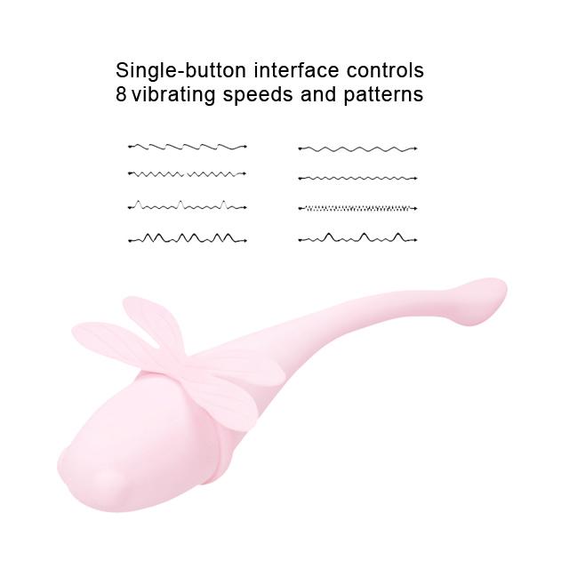 Lucy 8 Function Rechargeable Waterproof Silicone Love Egg Vibrator by Libotoy 2