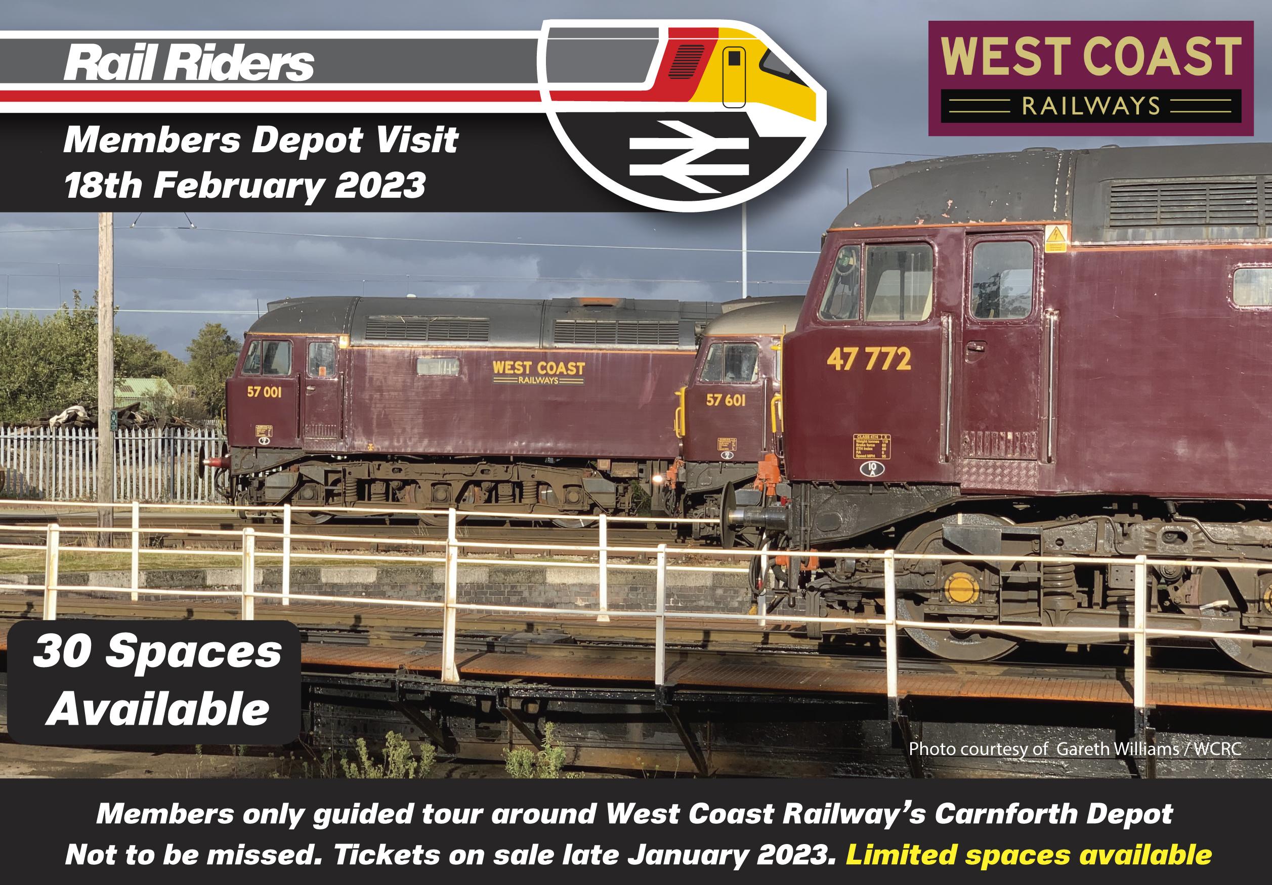 west coast railways tours 2023