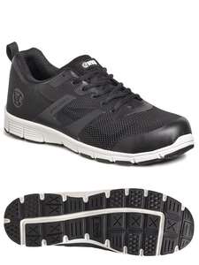 comfy black work trainers